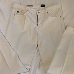 AG Stevie Ankle white jeans